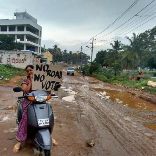 bangalore no road no vote